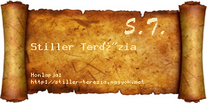 Stiller Terézia névjegykártya
